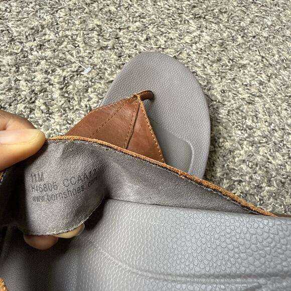 Born Brown Leather Comfort Flip Flops Thong Sandals Size 11 M main image 4